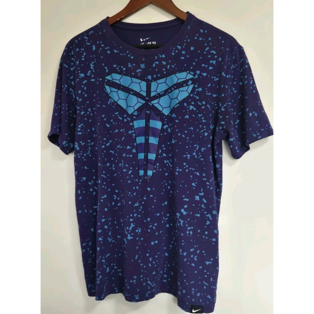 Nike Kobe Bryant T Shirt Sz L Purple Mamba Logo Hornet Basketball Active Gym